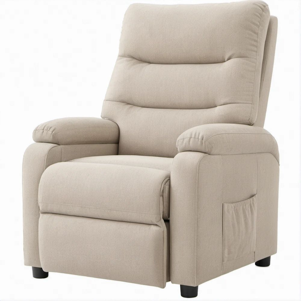 Manuell verstellbarer Relaxsessel Beige, 90 x 94 x 103 cm