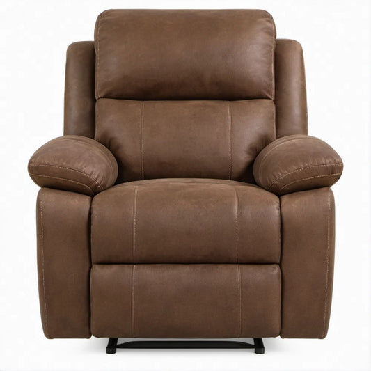 Gepolsterter Sessel aus PU-Kunstleder Braun, 90 x 96 x 102 cm